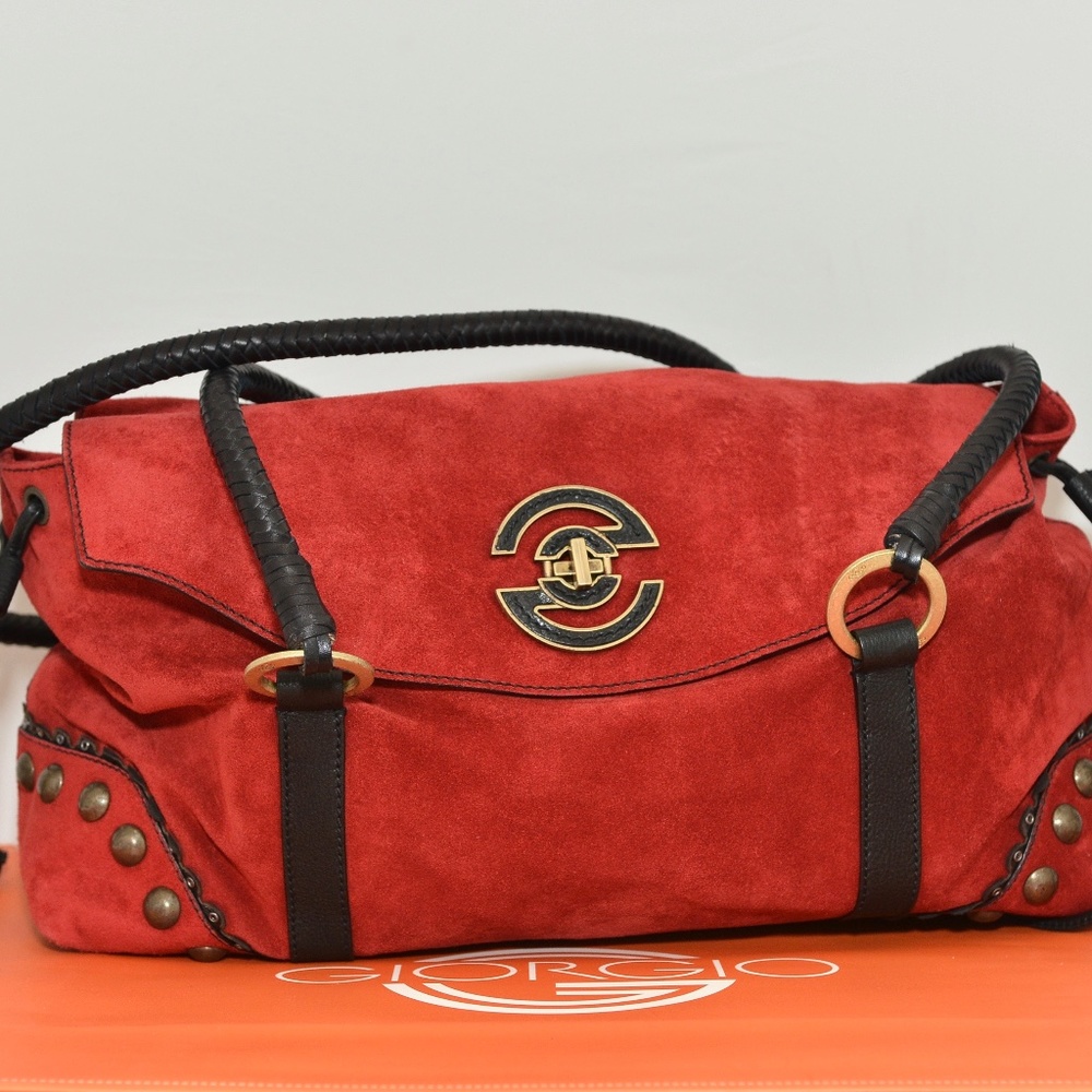 Giorgio G Red Suede Purse